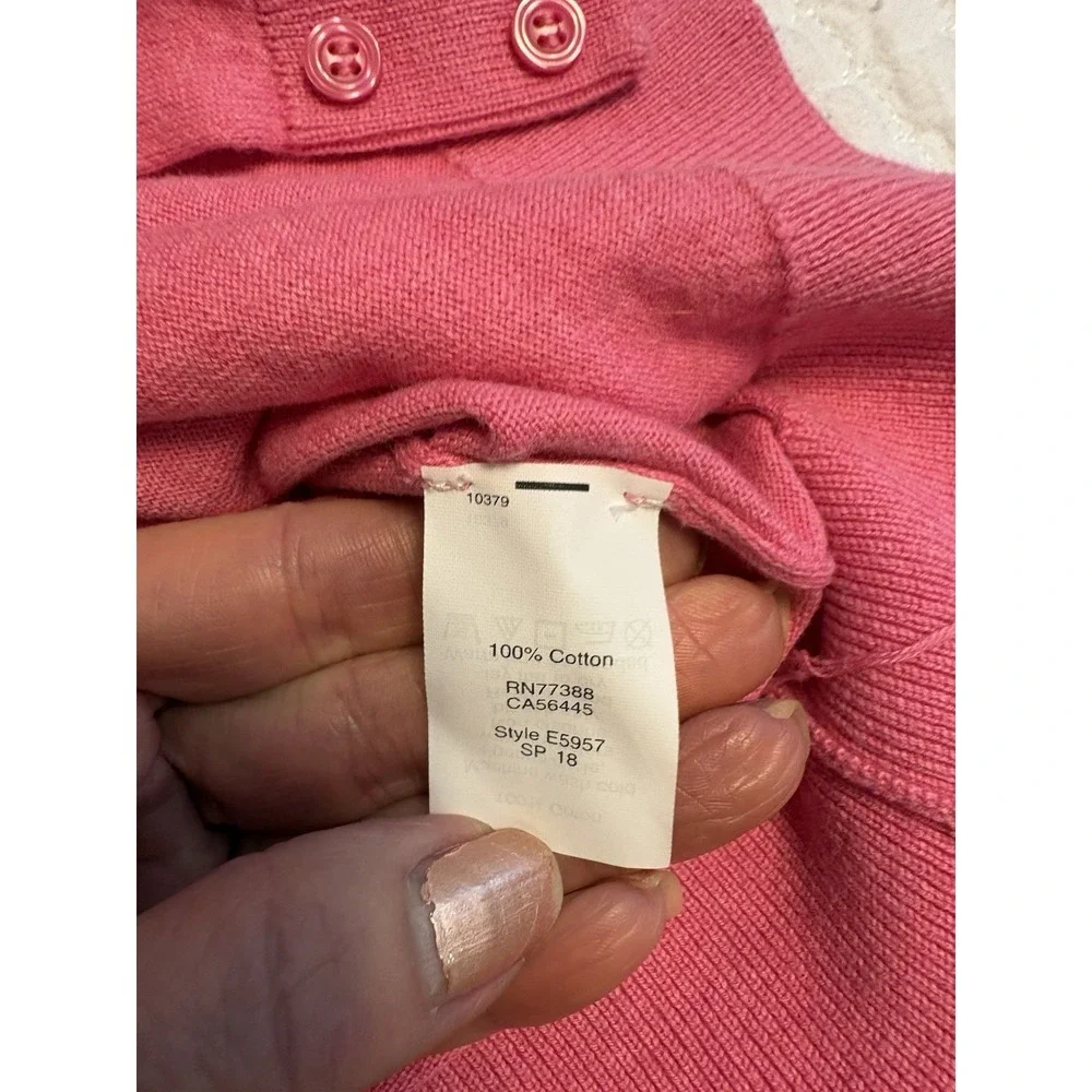 J Crew Women's Cotton Long Sleeve Cardigan, Large,‎ Preppy, Classic